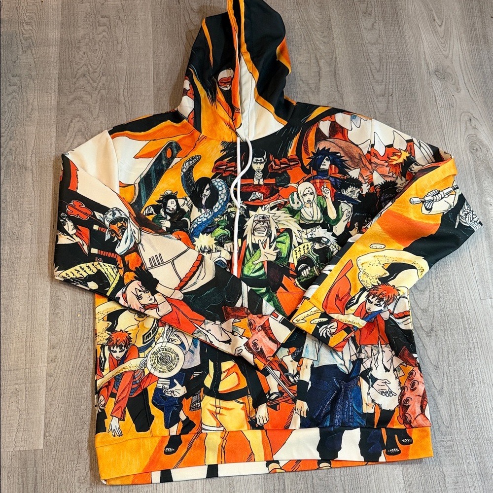 Naruto‎ Anime All Over Print Hoodie Size XL.  CAJA. # 3